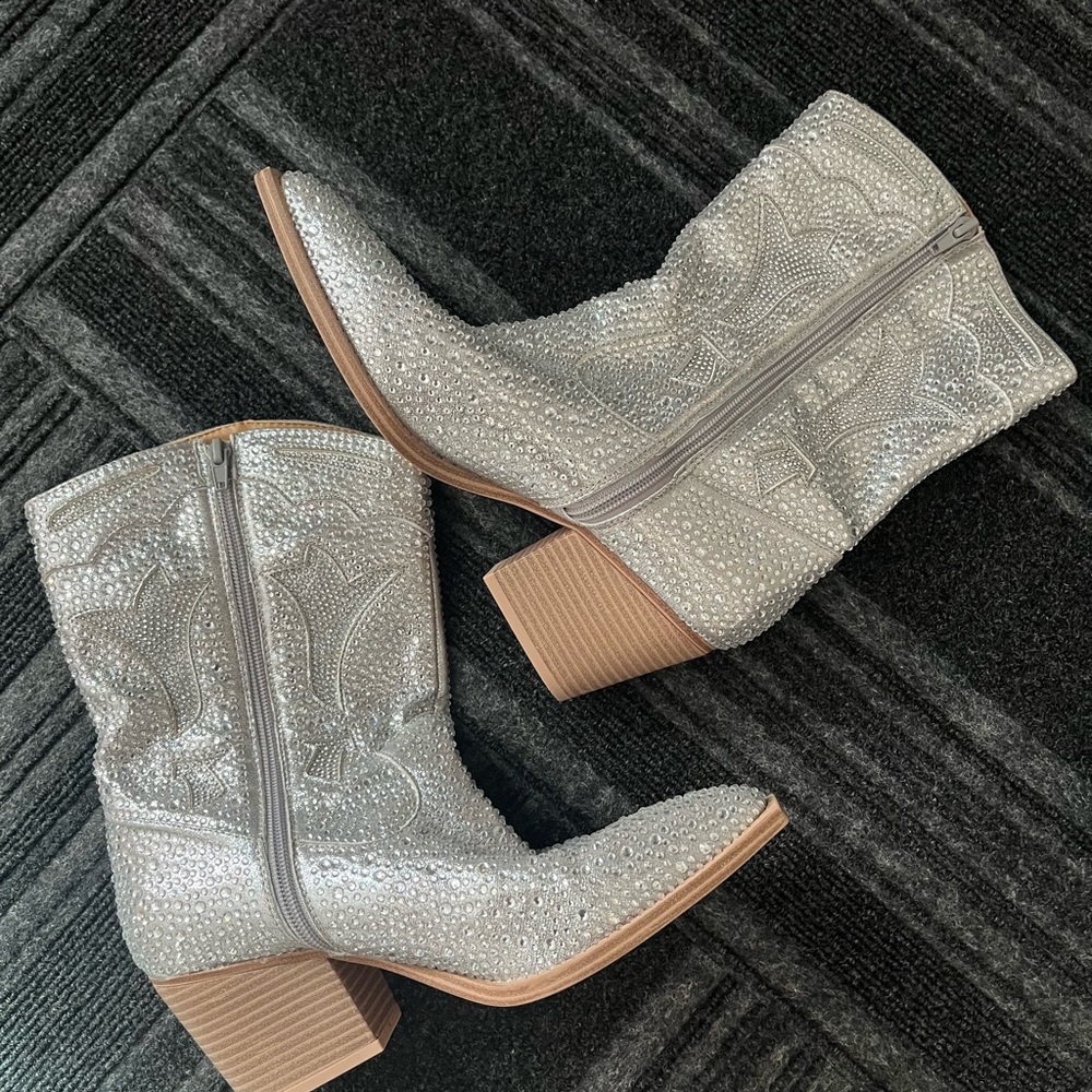 Crown Vintage Rhinestone Cowboy Boots